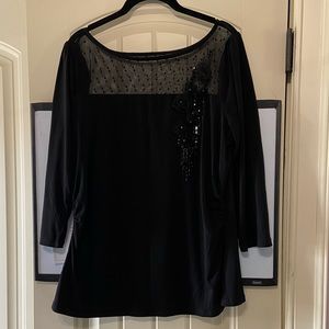 Black 3/4 Sleeve Top